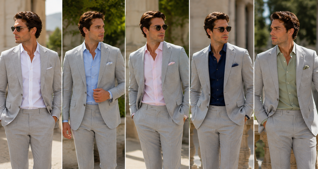 What Colour Shirts Pair Best with a Light Grey Summer Suit?
