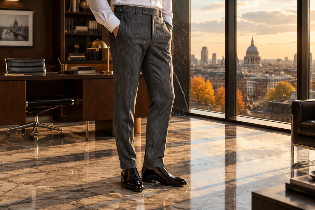 Men's Wool Trousers for Autumn Office Wear