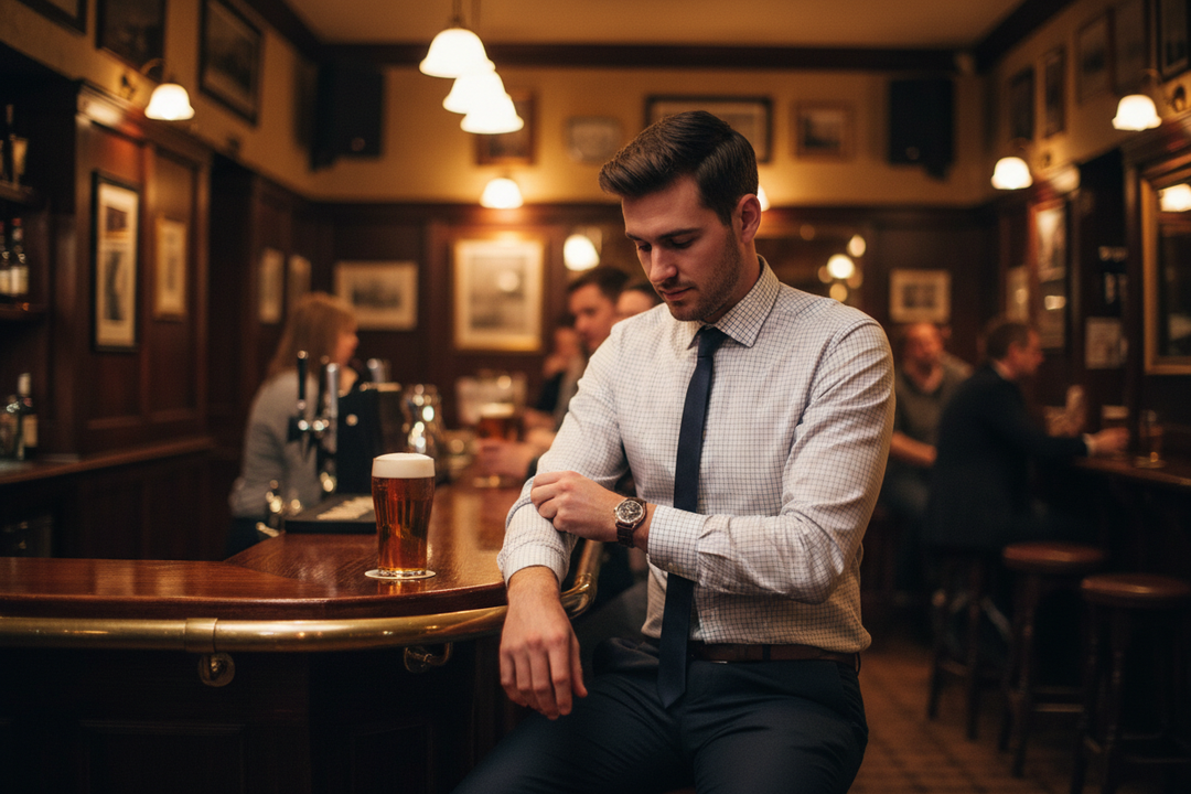 How to Roll Up Dress Shirt Sleeves Neatly for an After-Work Pint