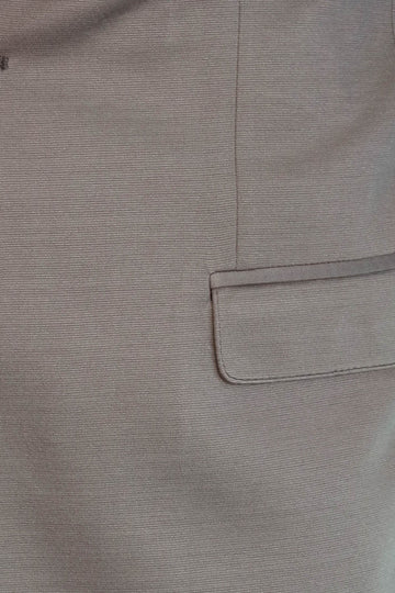 Men’s Beige Plain Slim Fit Peak Lapel Sport Blazer