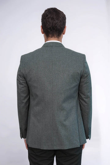 Men’s Ash Grey Slim Fit 2-Piece Blazer & Waistcoat Set