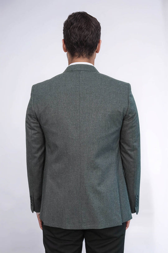 Men’s Ash Grey Slim Fit 2-Piece Blazer & Waistcoat Set