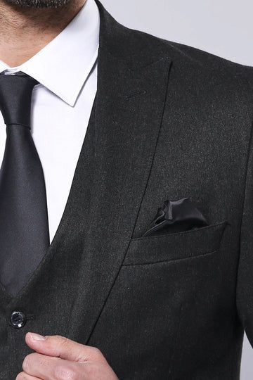Men’s Smoked Grey Slim Fit 2-Piece Blazer & Waistcoat Set