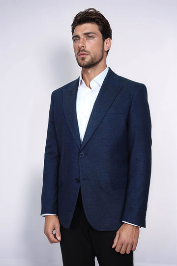 Men’s Midnight Navy Plain Slim Fit Blazer