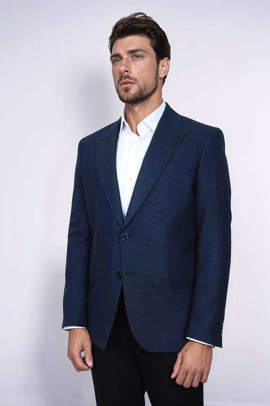 Men’s Midnight Navy Plain Slim Fit Blazer
