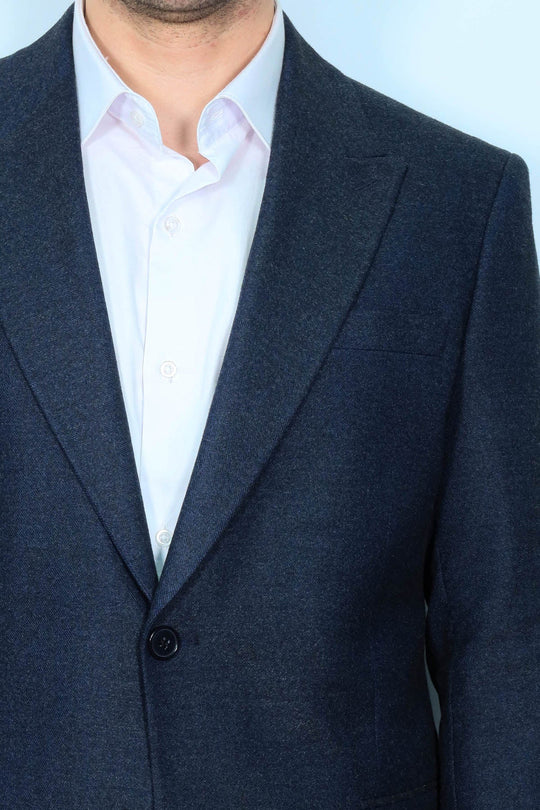 Men’s Midnight Navy Plain Slim Fit Blazer
