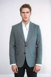 Men’s Heather Grey Slim Fit Notch Lapel Sport Blazer