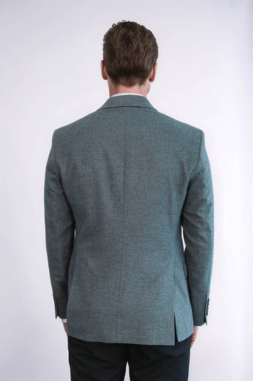 Men’s Heather Grey Slim Fit Notch Lapel Sport Blazer
