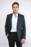 Men’s Slate Anthracite Slim Fit Notch Lapel Sport Blazer