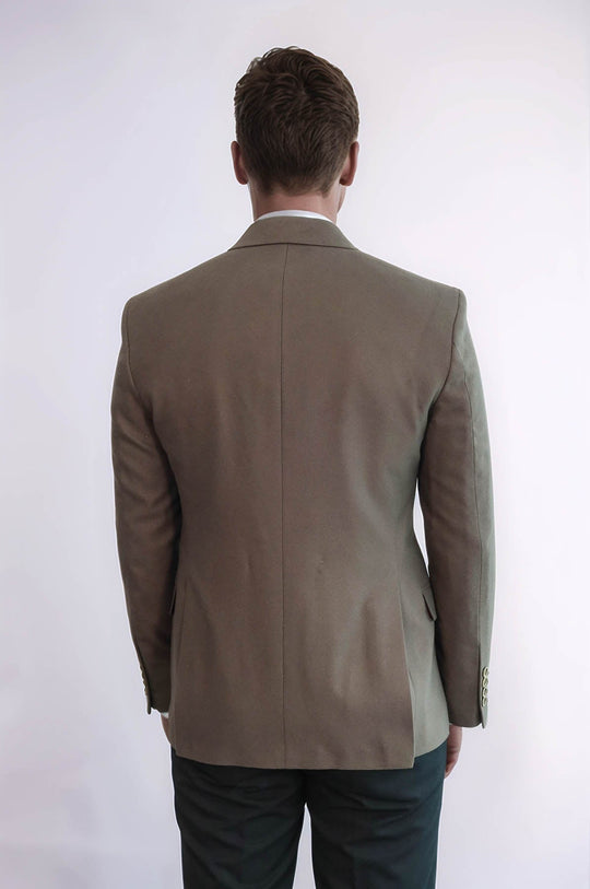 Men’s Earthy Brown Slim Fit Notch Lapel Sport Blazer