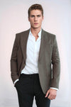 Men’s Earthy Brown Slim Fit Notch Lapel Sport Blazer