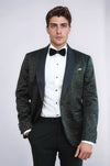 Men’s Midnight Black Slim Fit Dinner Jacket – Shawl Lapel Formal Tuxedo Blazer
