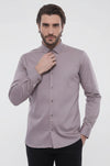 Men's Grey Slim Fit Long Sleeve Shirt – Wessi