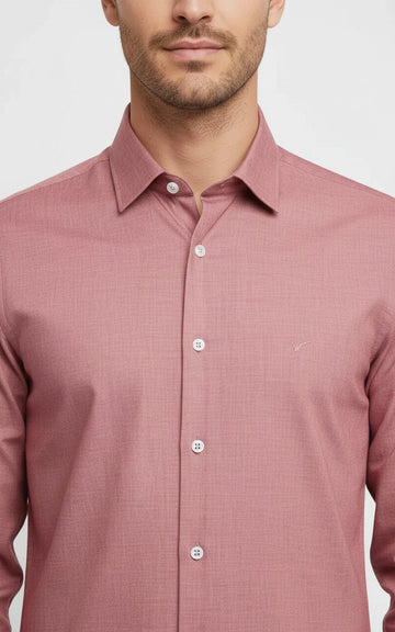 Men's Salmon Slim Fit Long Sleeve Shirt – Wessi