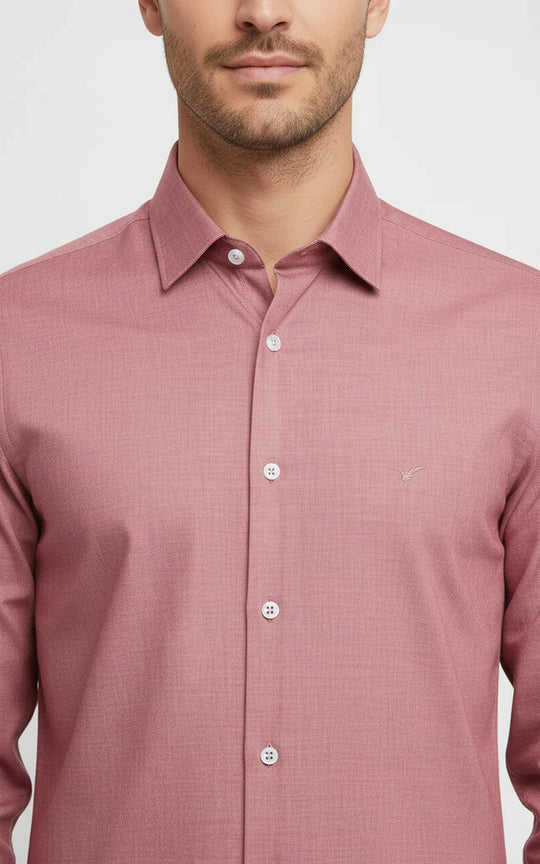 Men's Salmon Slim Fit Long Sleeve Shirt – Wessi