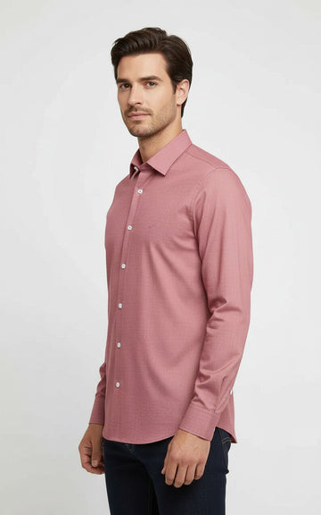 Men's Salmon Slim Fit Long Sleeve Shirt – Wessi