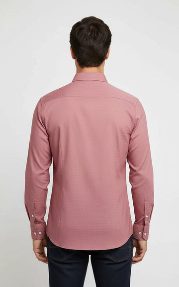 Men's Salmon Slim Fit Long Sleeve Shirt – Wessi