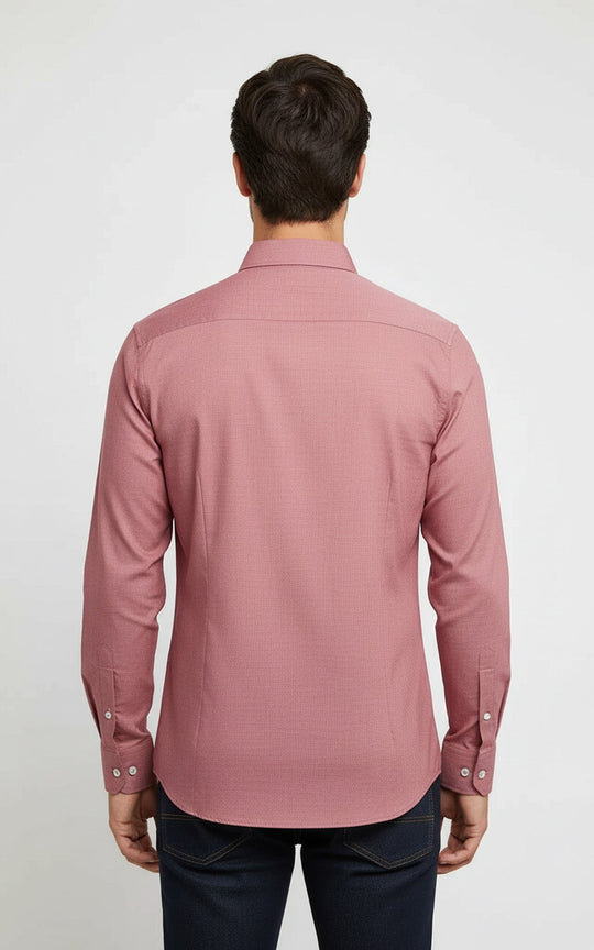 Men's Salmon Slim Fit Long Sleeve Shirt – Wessi