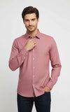 Men's Salmon Slim Fit Long Sleeve Shirt – Wessi