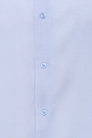 Men's Light Blue Slim Fit Patterned Long Sleeve Shirt | Wessi