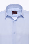 Men's Light Blue Slim Fit Patterned Long Sleeve Shirt | Wessi