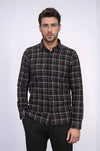 Men's Black Slim Fit Plaid Lumberjack Shirt | Wessi