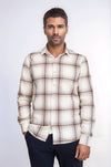 Men's Brown Slim Fit Plaid Lumberjack Shirt | Wessi