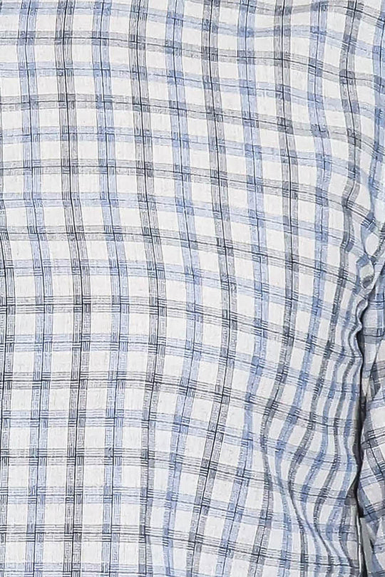 Check Slim Fit Blue Shirt | Wessi