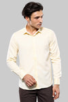 Men's Yellow Dot Pattern Slim Fit Shirt | Wessi