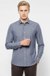 Men's Grey Plaid Slim Fit Shirt | Wessi