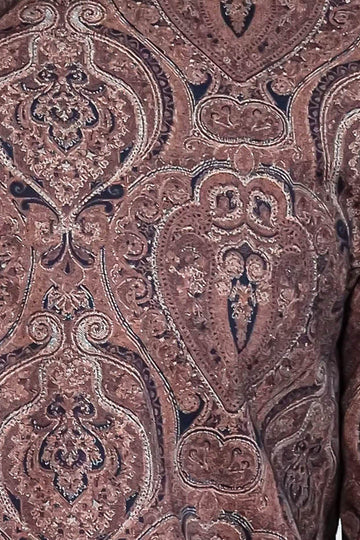 Men's Brown Slim Fit Patterned Cotton Shirt | Wessi