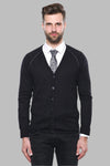 Black Slim Fit Cotton Knit Jumper | Wessi