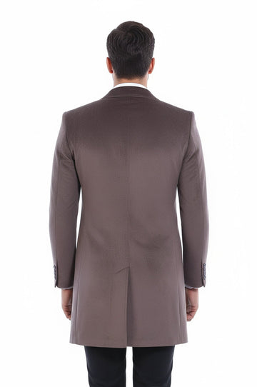 Mink Slim Fit Peak Lapel Overcoat – Wessi