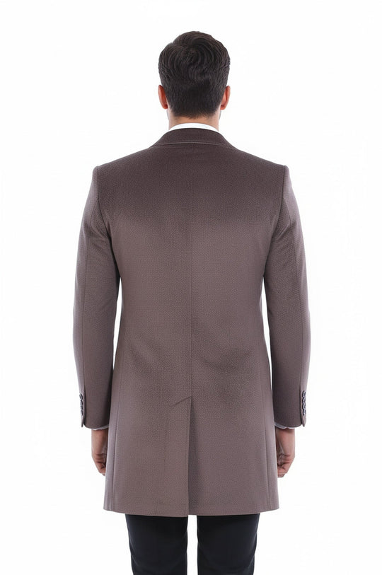 Mink Slim Fit Peak Lapel Overcoat – Wessi
