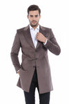Mink Slim Fit Peak Lapel Overcoat – Wessi