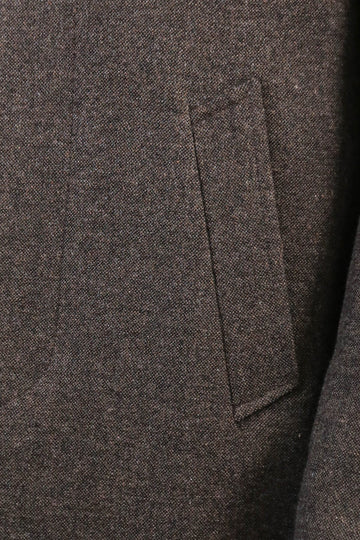 Brown Slim Fit Mandarin Collar Short Coat – Wessi