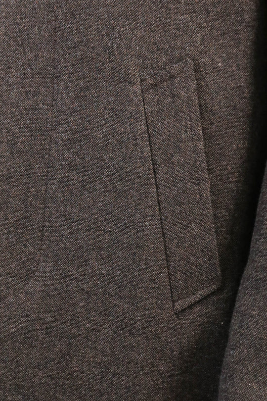 Brown Slim Fit Mandarin Collar Short Coat – Wessi