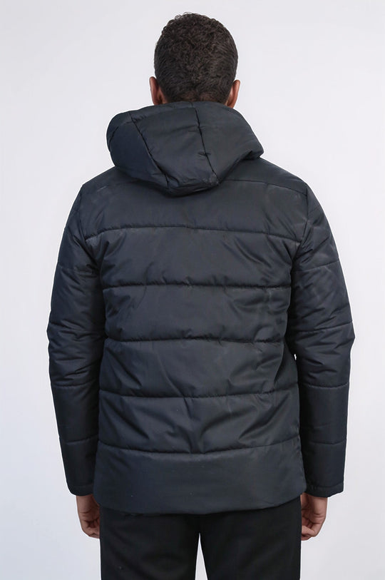 Black Slim Fit Hooded Quilted Puffer Coat – Wessi