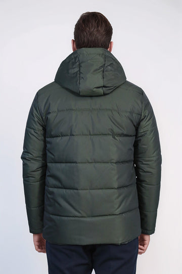 Olive Green Slim Fit Hooded Quilted Puffer Coat – Wessi