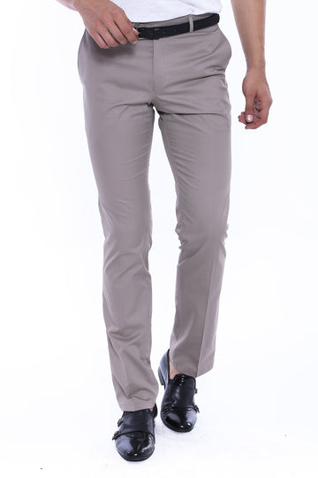 Grey Slim Fit Plain Pocket Flap Trousers – Wessi