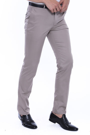 Grey Slim Fit Plain Pocket Flap Trousers – Wessi