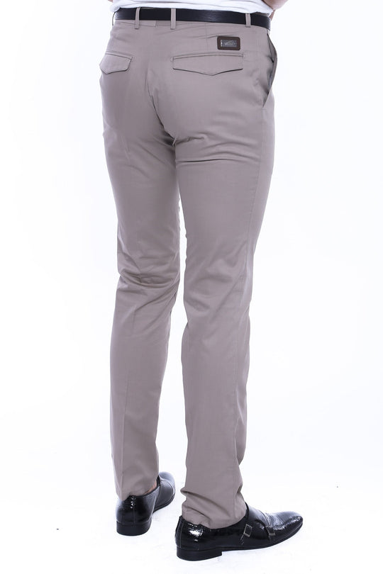 Grey Slim Fit Plain Pocket Flap Trousers – Wessi