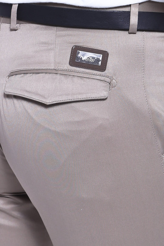 Mink Slim Fit Pocket Flap Cotton Trousers – Wessi