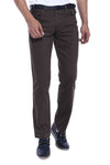 Dark Brown Slim Fit Cotton Canvas Trousers – Wessi