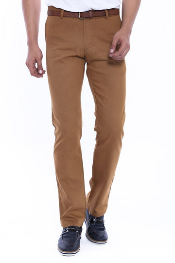 Tan Slim Fit Plain Canvas Pocket Trousers – Wessi