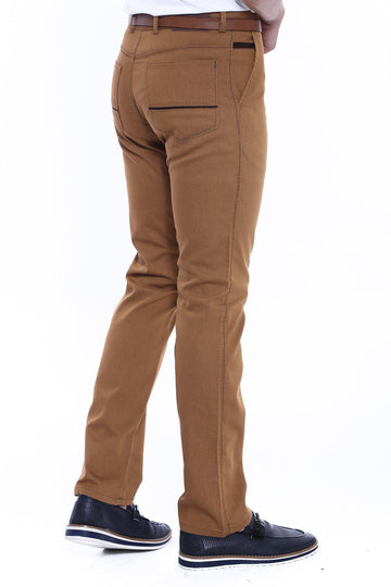 Tan Slim Fit Plain Canvas Pocket Trousers – Wessi