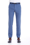Light Blue Slim Fit Plain Garment-Stitched Pocket Trousers – Wessi