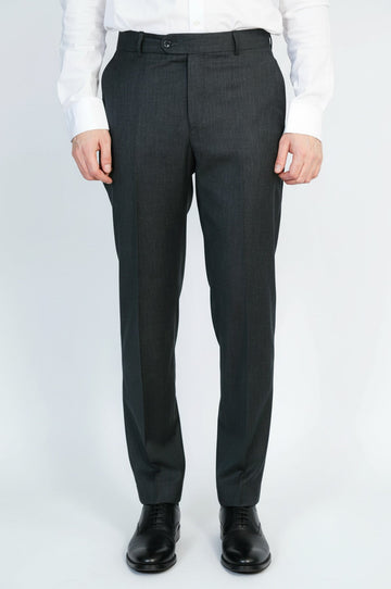 Black Slim Fit Plain Dress Trousers – Wessi
