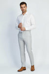 Grey Slim Fit Houndstooth Trousers – Wessi