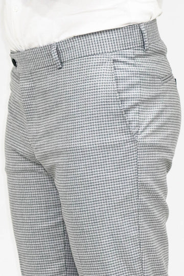 Grey Slim Fit Houndstooth Trousers – Wessi